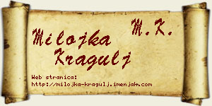 Milojka Kragulj vizit kartica